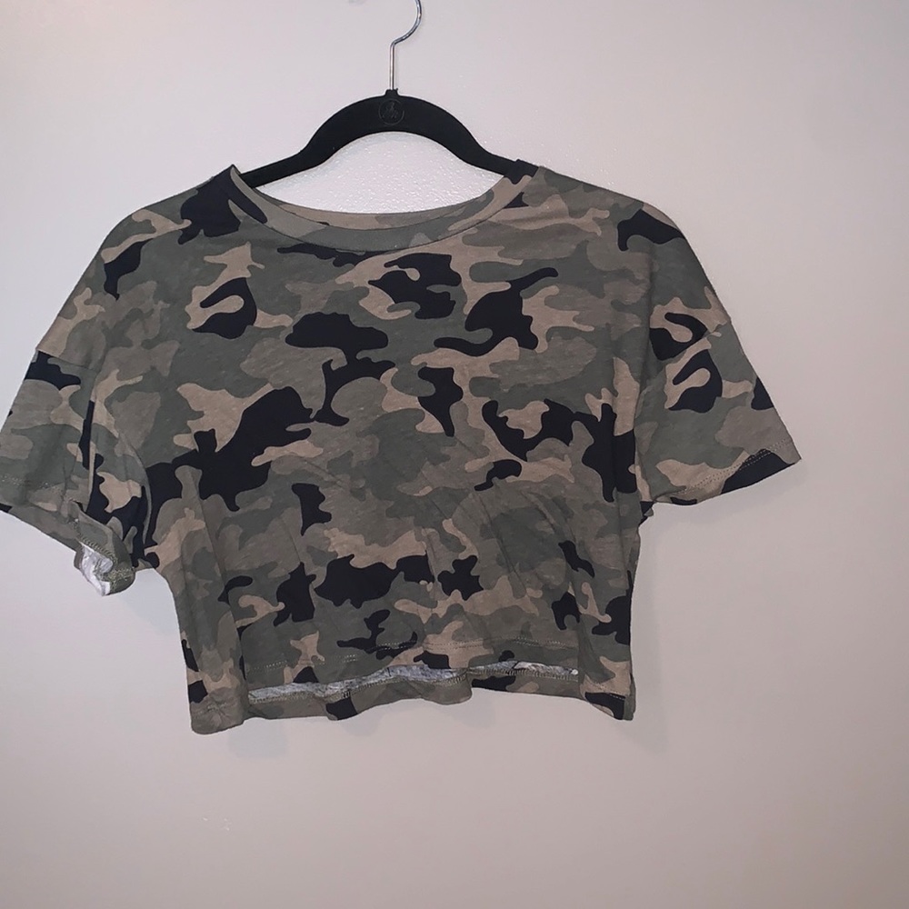 Subdued Camo Crop Top Size Small
